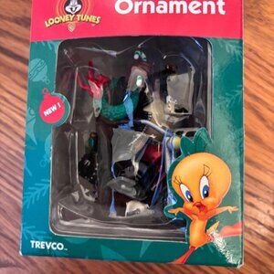 1999 Trevco Looney Tunes Taz Christmas Ornament Motorcycle Tasmanian Devil NIB